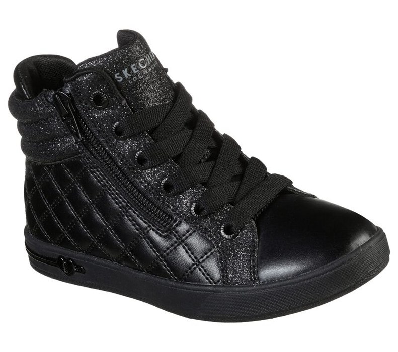 Skechers outouts - Quilted Squad - Girls Sneakers Black [AU-KH7942]